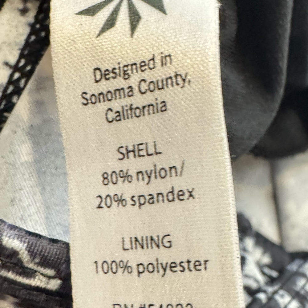 Athleta Zumma Swim Dress UPF 50+ Open Back Black Tie Dye Tennis Large Petite - Picture 11 of 12